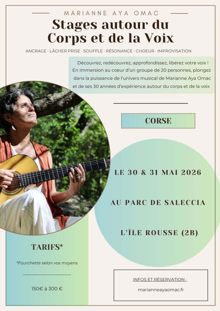 Stage de chant avec Marianne Aya Omac
